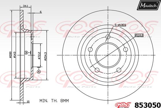 Maxtech 72957033 - Поршень, корпус скоби гальма autozip.com.ua