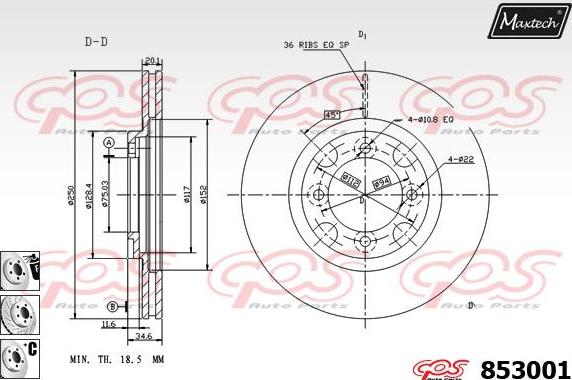 Maxtech 72957021 - Поршень, корпус скоби гальма autozip.com.ua