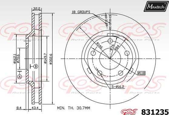 Maxtech 72960051 - Поршень, корпус скоби гальма autozip.com.ua