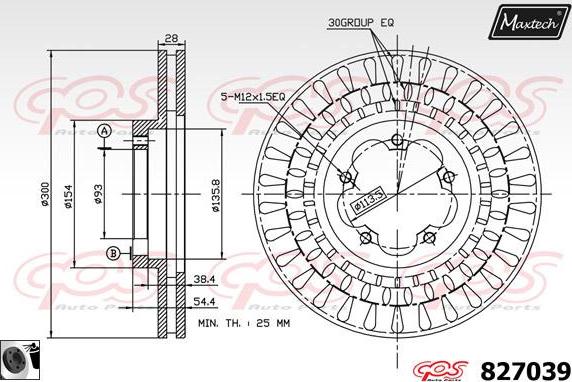 Maxtech 72960008 - Поршень, корпус скоби гальма autozip.com.ua