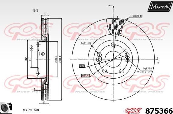 Maxtech 72960015 - Поршень, корпус скоби гальма autozip.com.ua