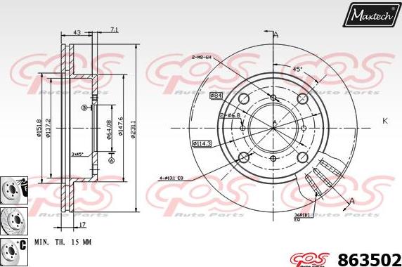 Maxtech 72960013 - Поршень, корпус скоби гальма autozip.com.ua