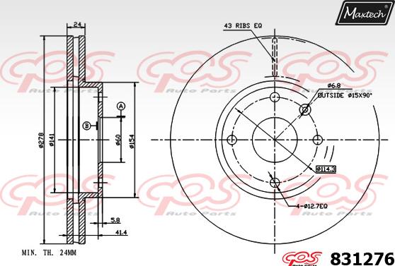 Maxtech 72960035 - Поршень, корпус скоби гальма autozip.com.ua