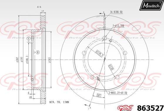 Maxtech 72960022 - Поршень, корпус скоби гальма autozip.com.ua