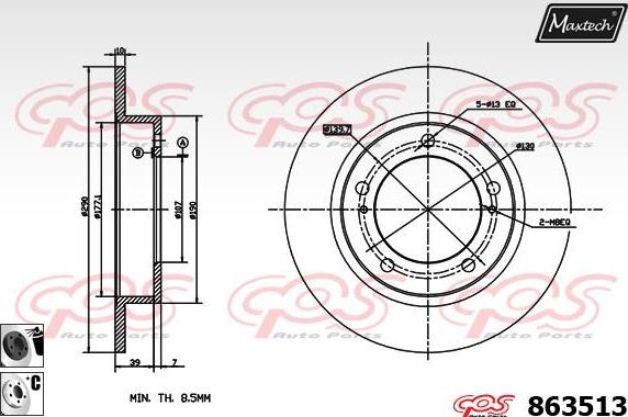 Maxtech 72960027 - Поршень, корпус скоби гальма autozip.com.ua