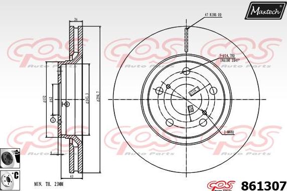 Maxtech 72935007 - Поршень, корпус скоби гальма autozip.com.ua