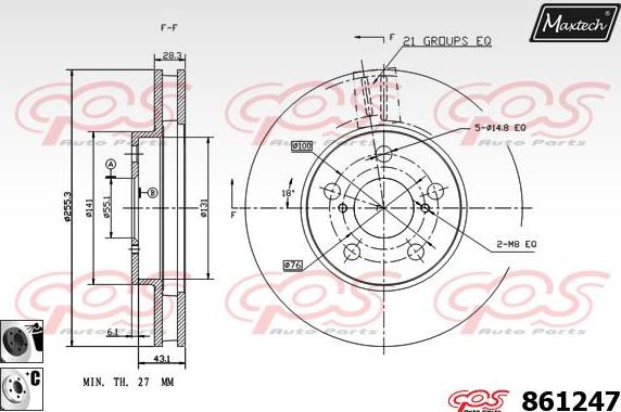 Maxtech 72935010 - Поршень, корпус скоби гальма autozip.com.ua