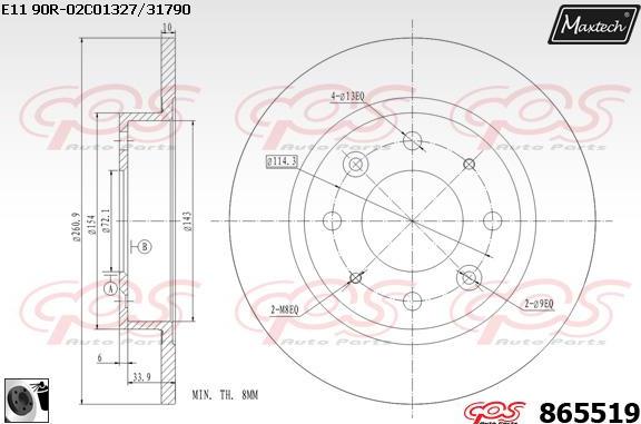 Maxtech 72936002 - Поршень, корпус скоби гальма autozip.com.ua