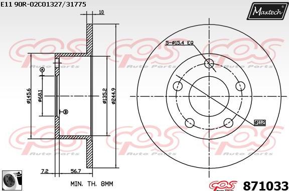 Maxtech 72936018 - Поршень, корпус скоби гальма autozip.com.ua