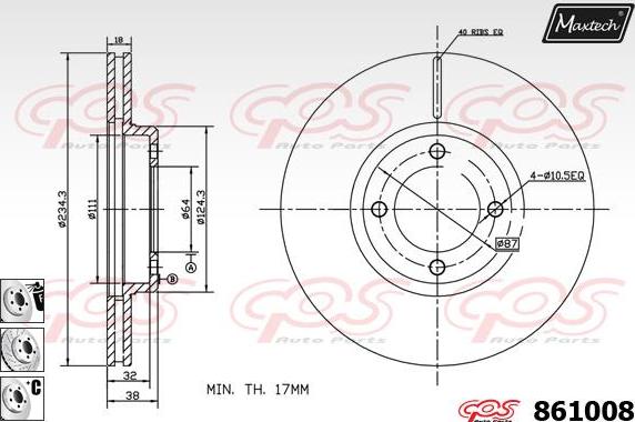 Maxtech 72942005 - Поршень, корпус скоби гальма autozip.com.ua