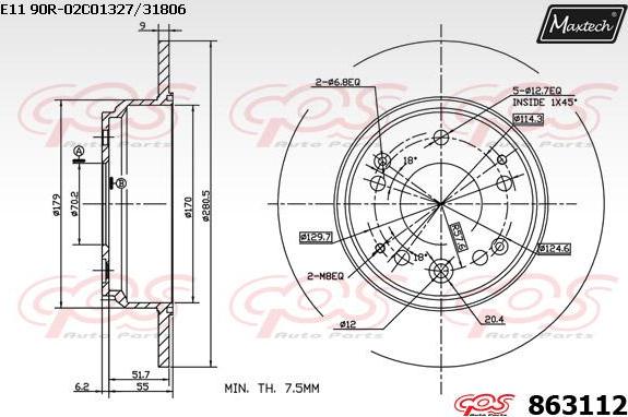 Maxtech 72930001 - Поршень, корпус скоби гальма autozip.com.ua