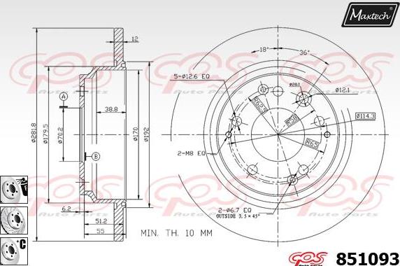 Maxtech 72930007 - Поршень, корпус скоби гальма autozip.com.ua