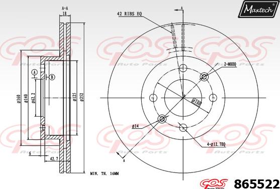 Maxtech 72938004 - Поршень, корпус скоби гальма autozip.com.ua