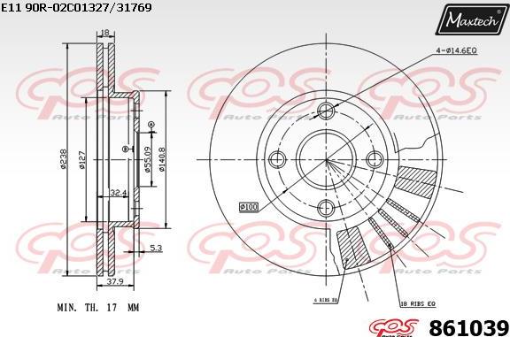 Maxtech 72938005 - Поршень, корпус скоби гальма autozip.com.ua