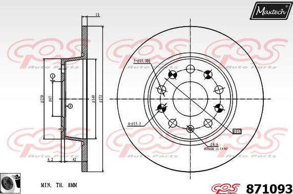 Maxtech 72938016 - Поршень, корпус скоби гальма autozip.com.ua