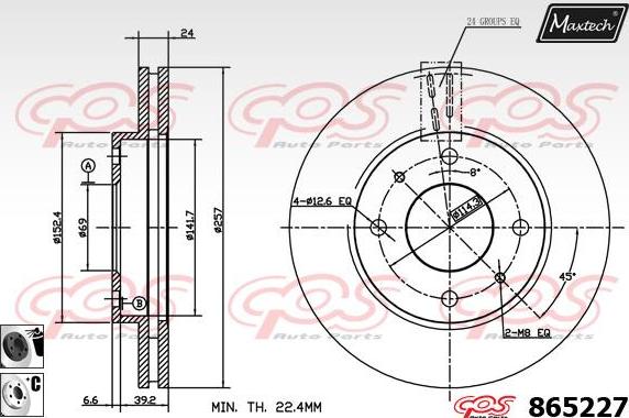 Maxtech 72938018 - Поршень, корпус скоби гальма autozip.com.ua