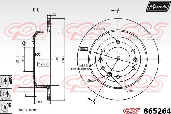 Maxtech 72938031 - Поршень, корпус скоби гальма autozip.com.ua