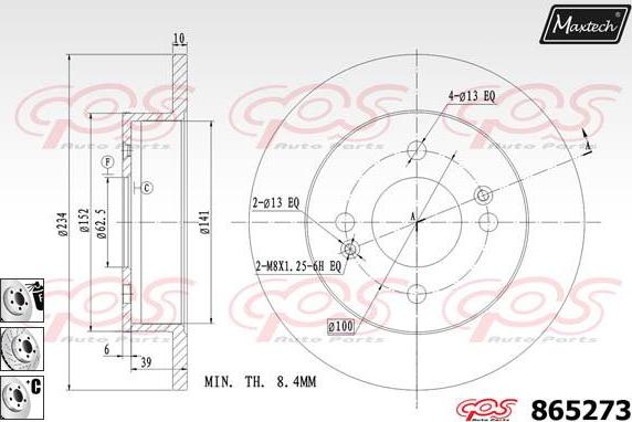 Maxtech 72938032 - Поршень, корпус скоби гальма autozip.com.ua