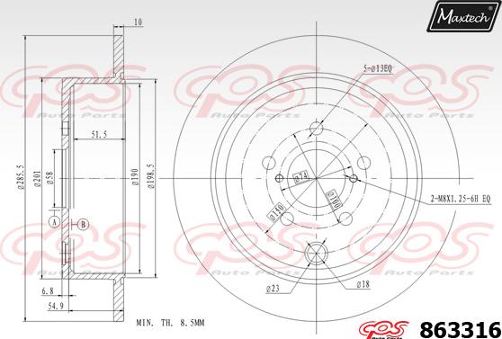 Maxtech 72938029P - Поршень, корпус скоби гальма autozip.com.ua