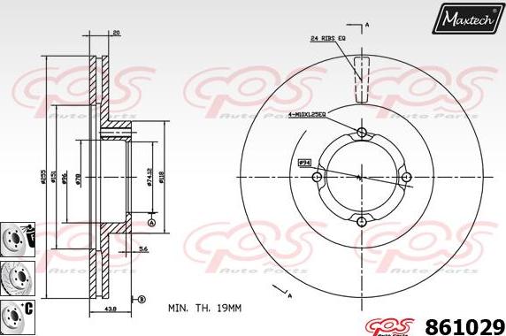 Maxtech 873014 - Гальмівний диск autozip.com.ua