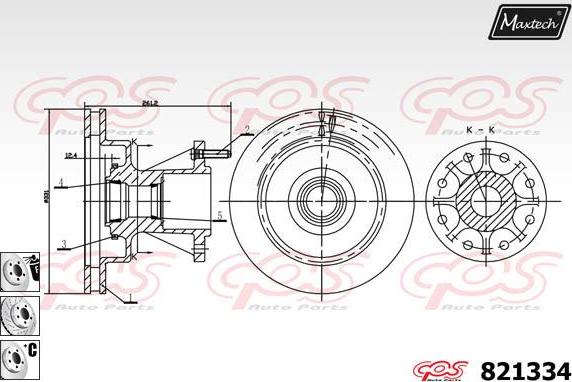 Maxtech 855050 - Гальмівний диск autozip.com.ua