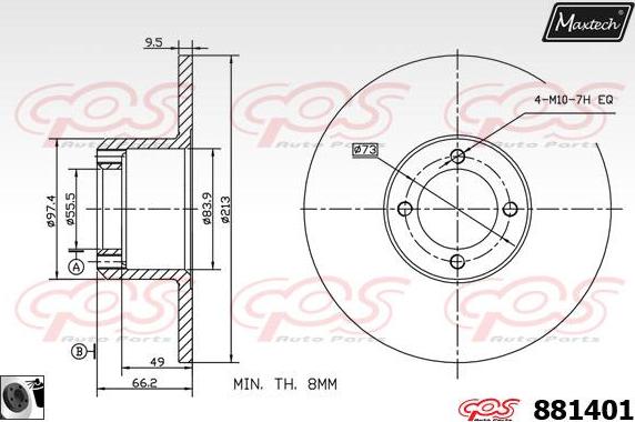 Maxtech 72932012 - Поршень, корпус скоби гальма autozip.com.ua