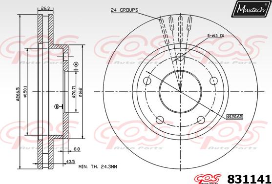 Maxtech 72718003 - Регулювальний елемент, гальмо гальмо гальмівний супорт autozip.com.ua