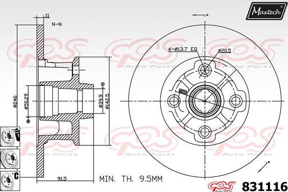 Maxtech 72718002 - Регулювальний елемент, гальмо гальмо гальмівний супорт autozip.com.ua