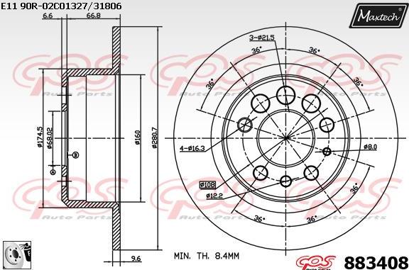 Maxtech 72718039 - Регулювальний елемент, гальмо гальмо гальмівний супорт autozip.com.ua