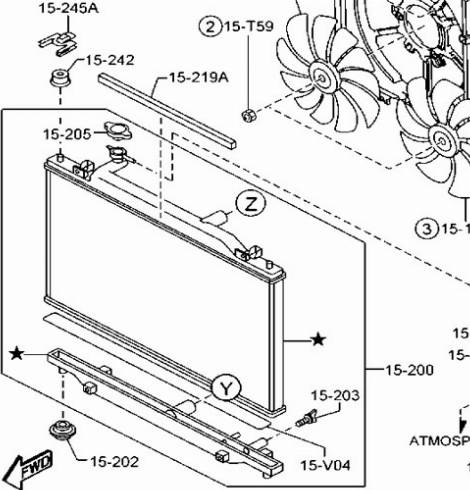 MAZDA PE0115221 - Радіатор, охолодження двигуна autozip.com.ua