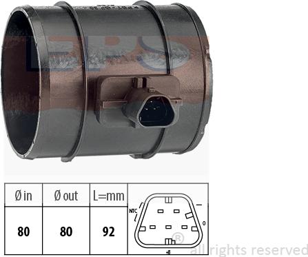 MDR EPS-1991 438 - Датчик потоку, маси повітря autozip.com.ua