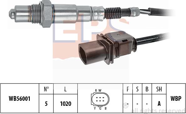 MDR EPS-1998 400 - Лямбда-зонд, датчик кисню autozip.com.ua