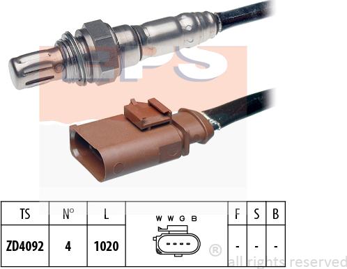 MDR EPS-1998 042 - Лямбда-зонд, датчик кисню autozip.com.ua