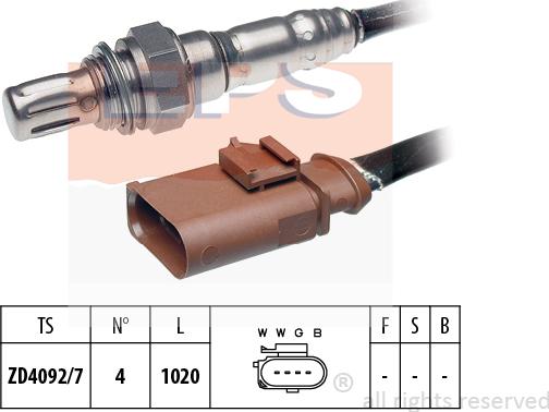 MDR EPS-1998 172 - Лямбда-зонд, датчик кисню autozip.com.ua