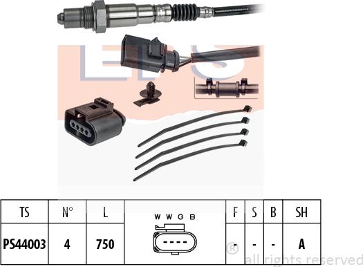 MDR EPS-1998 204 - Лямбда-зонд, датчик кисню autozip.com.ua