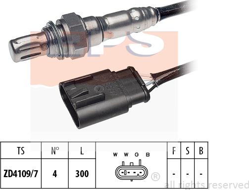 MDR EPS-1998 210 - Лямбда-зонд, датчик кисню autozip.com.ua