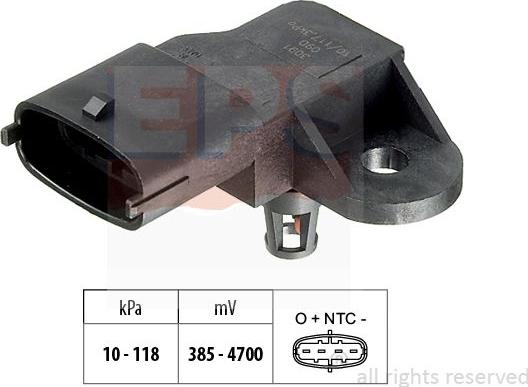 MDR EPS-1993 091 - Датчик, тиск наддуву autozip.com.ua