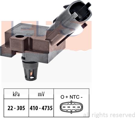 MDR EPS-1993 186 - Датчик, тиск вихлопних газів autozip.com.ua