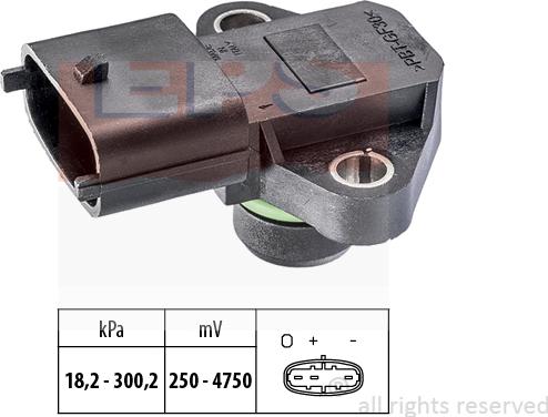 MDR EPS-1993 345 - Датчик, тиск вихлопних газів autozip.com.ua
