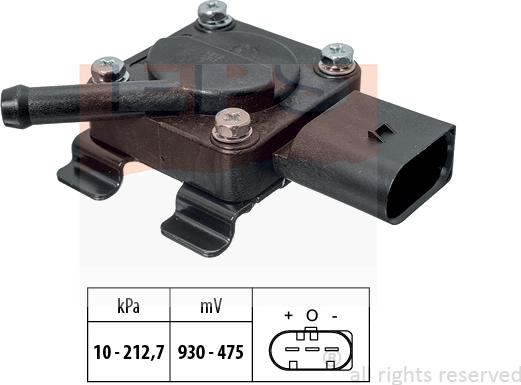 MDR EPS-1993 312 - Датчик, тиск вихлопних газів autozip.com.ua