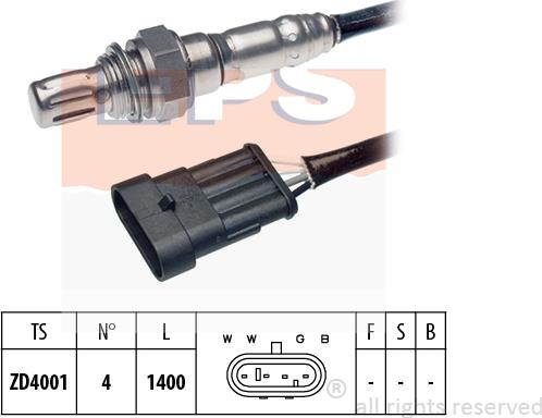 MDR EPS-1997 943 - Лямбда-зонд, датчик кисню autozip.com.ua