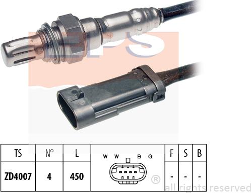 MDR EPS-1997 594 - Лямбда-зонд, датчик кисню autozip.com.ua