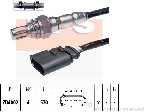 MDR EPS-1997 600 - Лямбда-зонд, датчик кисню autozip.com.ua