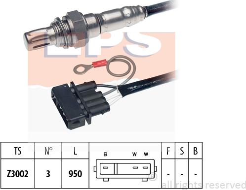 MDR EPS-1997 044 - Лямбда-зонд, датчик кисню autozip.com.ua