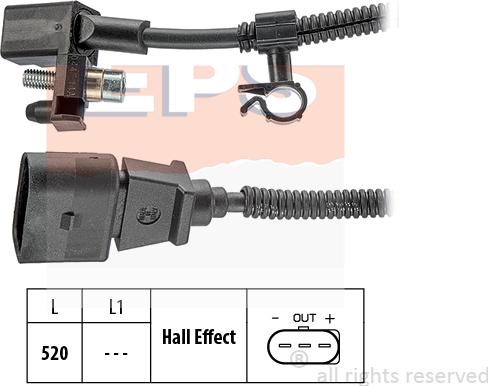 MDR EPS-1953 445 - Датчик імпульсів, колінчастий вал autozip.com.ua