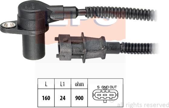 MDR EPS-1953 561 - Датчик імпульсів, колінчастий вал autozip.com.ua