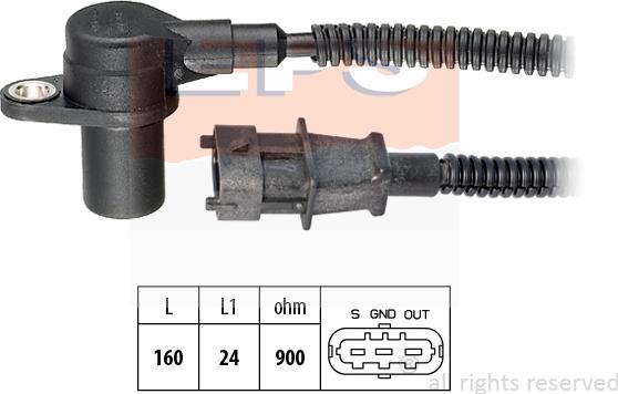 MDR EPS-1953 588 - Датчик імпульсів, колінчастий вал autozip.com.ua