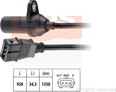 MDR EPS-1953 175 - Датчик імпульсів, колінчастий вал autozip.com.ua