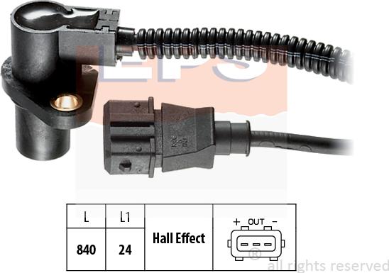 MDR EPS-1953 314 - Датчик імпульсів, колінчастий вал autozip.com.ua