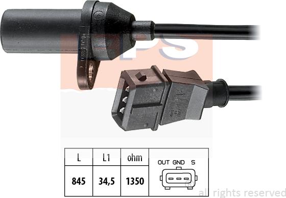 MDR EPS-1953 381 - Датчик імпульсів, колінчастий вал autozip.com.ua